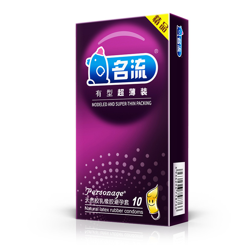 [名流]天然胶乳橡胶避孕套(有型超薄装光面香味型)(52mm)